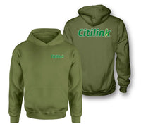 Thumbnail for Citilink Airlines logo on green army double side hoodie