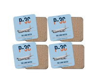 Thumbnail for P-3C Orion design on light blue 4 pieces set coaster