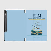 Thumbnail for Elmira Corning Regional Airport (ELM) design on light blue samsung tablet tablet case
