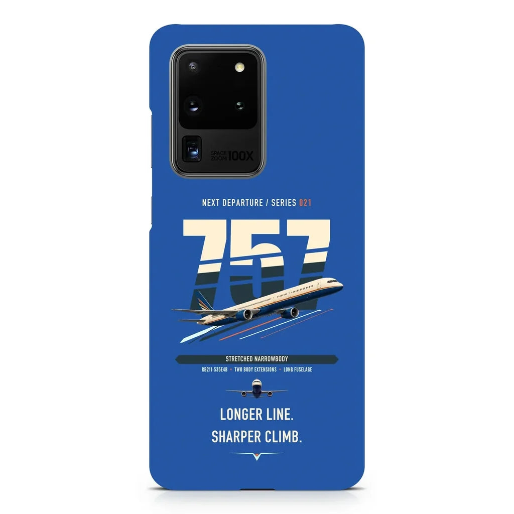 Boeing 757-300 design on samsung case - blue