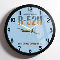 Thumbnail for B-52H Stratofortress design on light blue framed wall clock