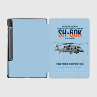 Thumbnail for Mitsubishi Sikorsky SH-60K design on light blue samsung tablet tablet case