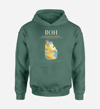 Thumbnail for Bournemouth Airport (BOH) design on green hoodie single-side print