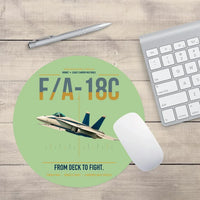 Thumbnail for F-A-18C Hornet design on light green round mouse pad