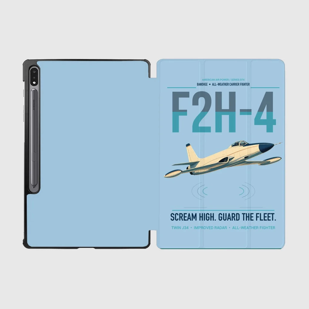 F2H-4 Banshee design on light blue samsung tablet tablet case