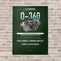 Thumbnail for O-360 vertical canvas print - no frame - dark green background