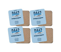 Thumbnail for Diamond DA62 design on light blue 4 pieces set coaster