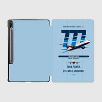 Thumbnail for Boeing 777-300ER design on light blue samsung tablet tablet case