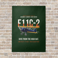 Thumbnail for F11C-2 Goshawk Dive from the High Hat vertical canvas print - no frame - dark green background