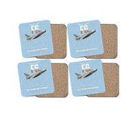 Thumbnail for English Electric Lightning F6 design on light blue 4 pieces set coaster