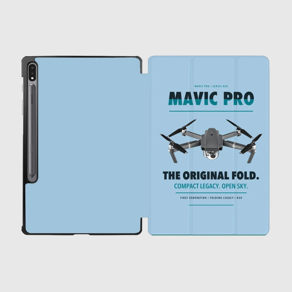 DJI Mavic Pro design on light blue samsung tablet tablet case