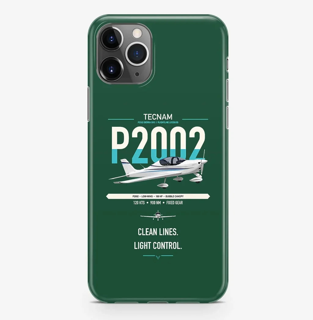 Tecnam P2002 Sierra MkII design on dark green magsafe iphone case, for iPhone Pro Max