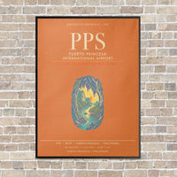 Thumbnail for Puerto Princesa International Airport PPS - Canvas Framed - Orange