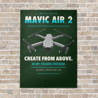 Thumbnail for DJI Mavic Air 2 vertical canvas print - no frame - dark green background