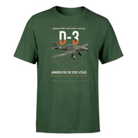 Thumbnail for Junkers Ju 87D-3 design on dark green t-shirt, single-side print