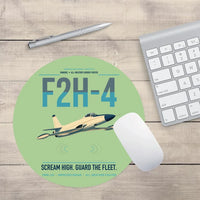 Thumbnail for F2H-4 Banshee design on light green round mouse pad
