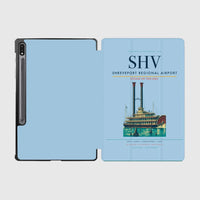 Thumbnail for Shreveport Regional Airport (SHV) design on light blue samsung tablet tablet case