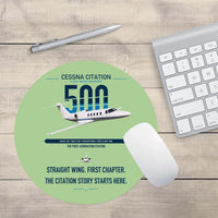 Thumbnail for Cessna Citation 500 - Citation I design on light green round mouse pad