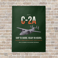 Thumbnail for C-2A Greyhound vertical canvas print - no frame - dark green background