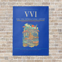 Thumbnail for Viru Viru International Airport VVI - Canvas No Frame - Blue