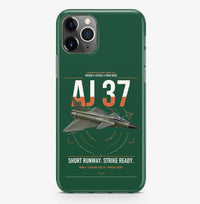 Thumbnail for Saab AJ 37 Viggen design on dark green magsafe iphone case, for iPhone Pro Max