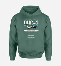 Thumbnail for DHC-3 Otter design on green double-side hoodie, single-side print