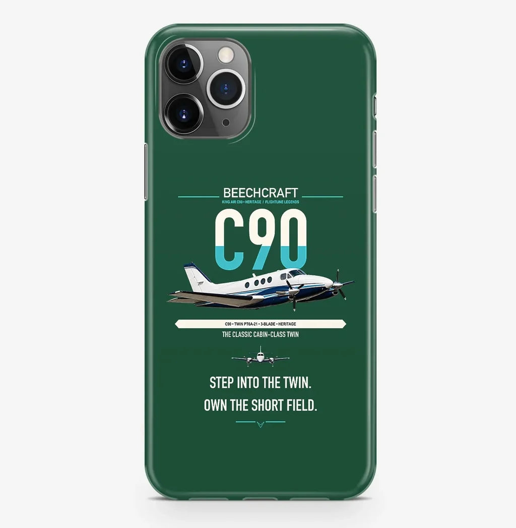 Beechcraft King Air C90 design on dark green magsafe iphone case, for iPhone Pro Max