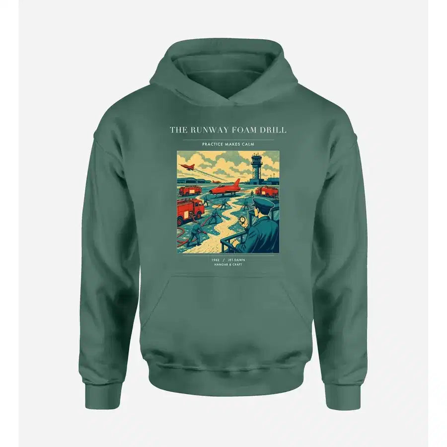 VINTAGE G4461 - The Runway Foam Drill - Premium Hoodie design on green premium