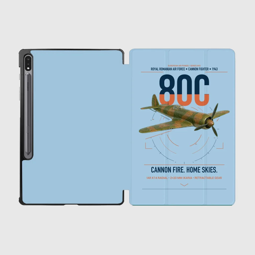 IAR 80C design on light blue samsung tablet tablet case