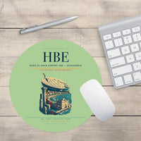 Thumbnail for Borg El Arab Airport (HBE) design on light green round mouse pad