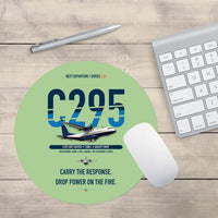 Thumbnail for Airbus C295 Firefighter design on light green round mouse pad