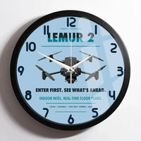 Thumbnail for BRINC LEMUR 2 design on light blue framed wall clock