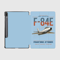 Thumbnail for F-84E Thunderjet design on light blue samsung tablet tablet case