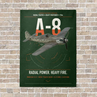 Thumbnail for Focke-Wulf Fw 190A-8 vertical canvas print - no frame - dark green background