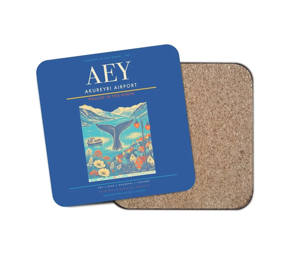 Akureyri Airport AEY Coaster 1-Piece - Blue