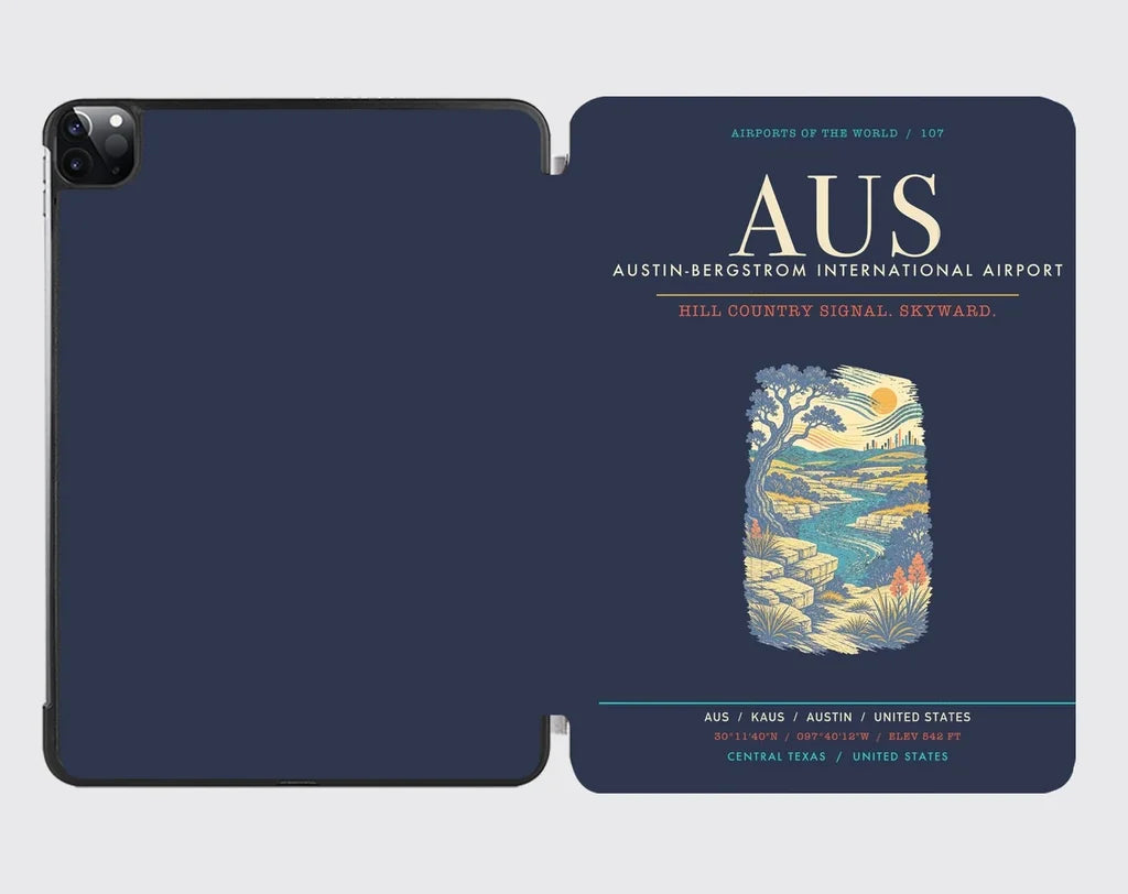 Austin-Bergstrom International Airport AUS - Navy Blue