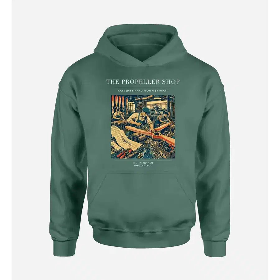 VINTAGE G4014 - The Propeller Shop - Premium Hoodie design on green premium