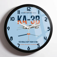 Thumbnail for KA-3B Skywarrior design on light blue framed wall clock