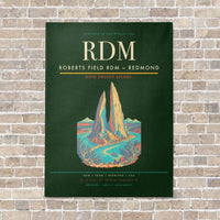 Thumbnail for Roberts Field RDM — Redmond vertical canvas print - no frame - dark green background