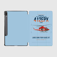 Thumbnail for SUBARU Bell 412EPX design on light blue samsung tablet tablet case