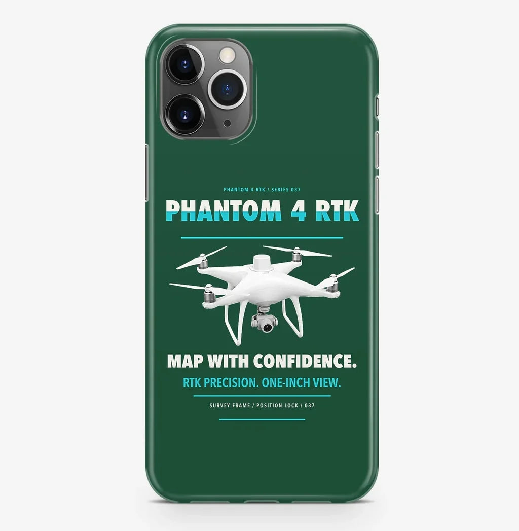 DJI Phantom 4 RTK Case ProMax design on dark green iphone case promax