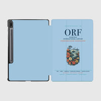 Thumbnail for Norfolk International Airport (ORF) design on light blue samsung tablet tablet case