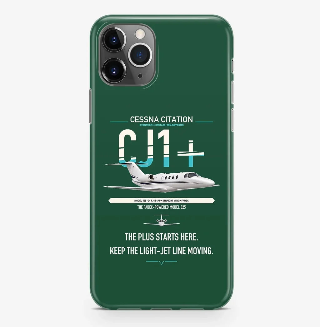 Cessna Citation CJ1+ design on dark green magsafe iphone case, for iPhone Pro Max