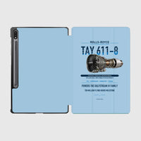 Thumbnail for TAY 611-8 design on light blue samsung tablet tablet case
