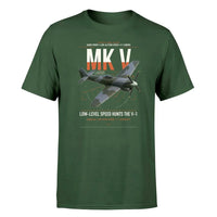 Thumbnail for Hawker Tempest Mk V design on dark green t-shirt, single-side print
