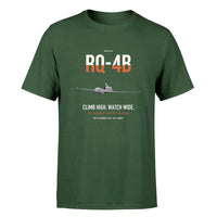 Thumbnail for RQ-4B Global Hawk design on dark green double-side t-shirt, single-side print