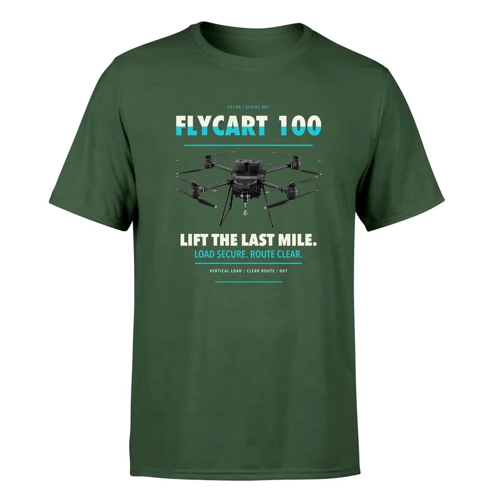 DJI FlyCart 100 design on dark green single side