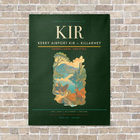 Thumbnail for Kerry Airport KIR — Killarney vertical canvas print - no frame - dark green background