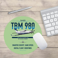 Thumbnail for Daher TBM 980 design on light green round mouse pad