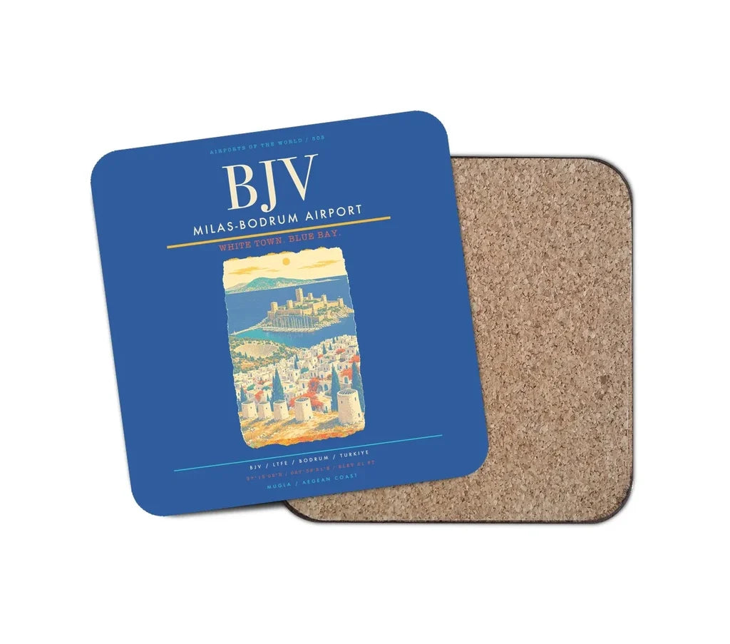 Milas-Bodrum Airport BJV Coaster 1-Piece - Blue
